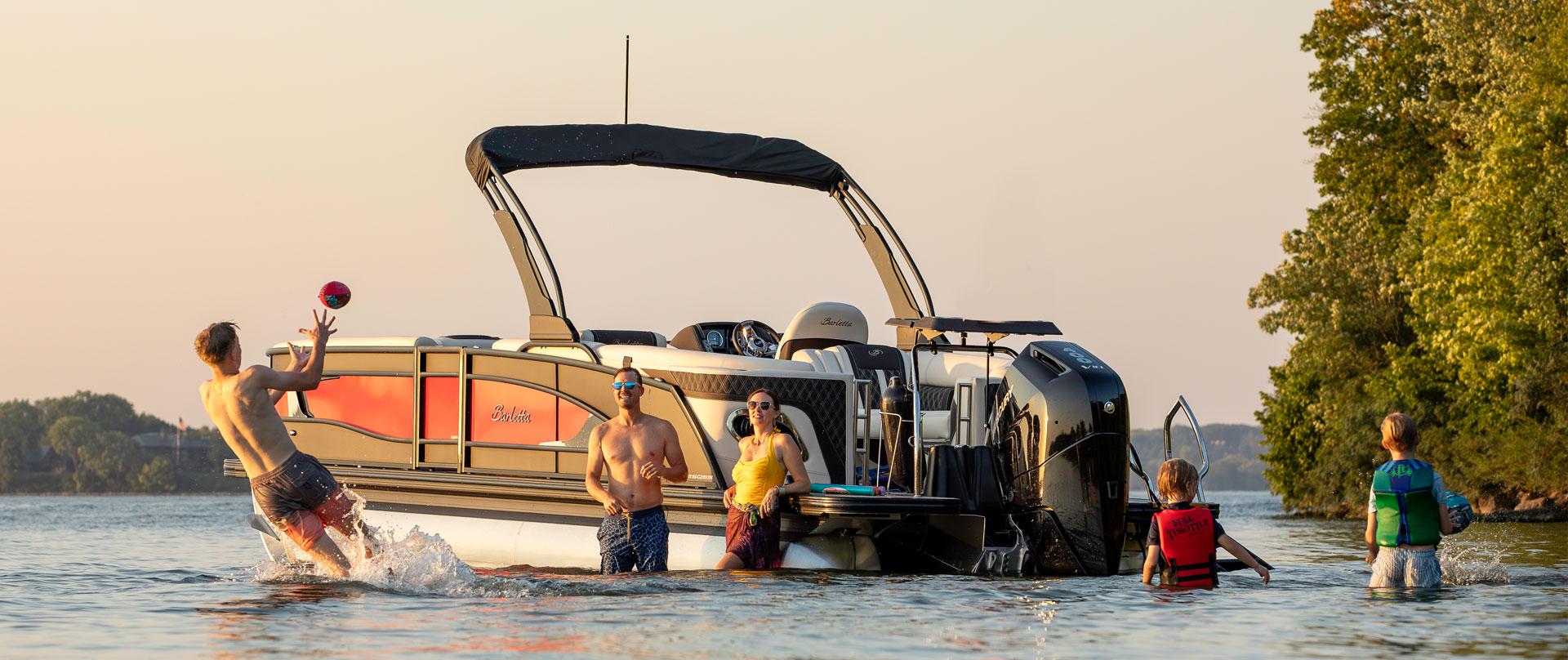 Family fun on a Barletta Lusso from Huntsville Marine
